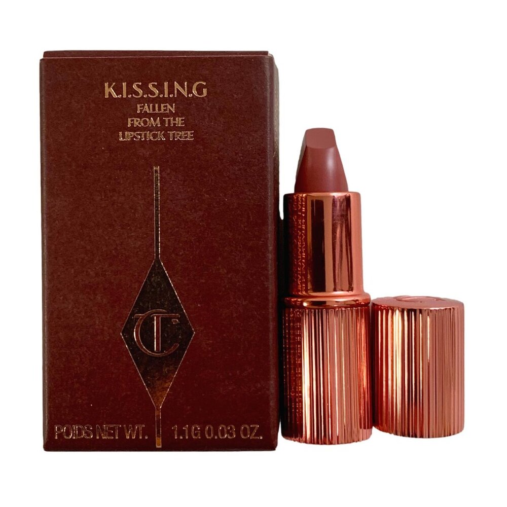 Charlotte Tilbury KISSING Fallen From Tree Lipstick 90s PINK 1.1g/.03oz Travel S
